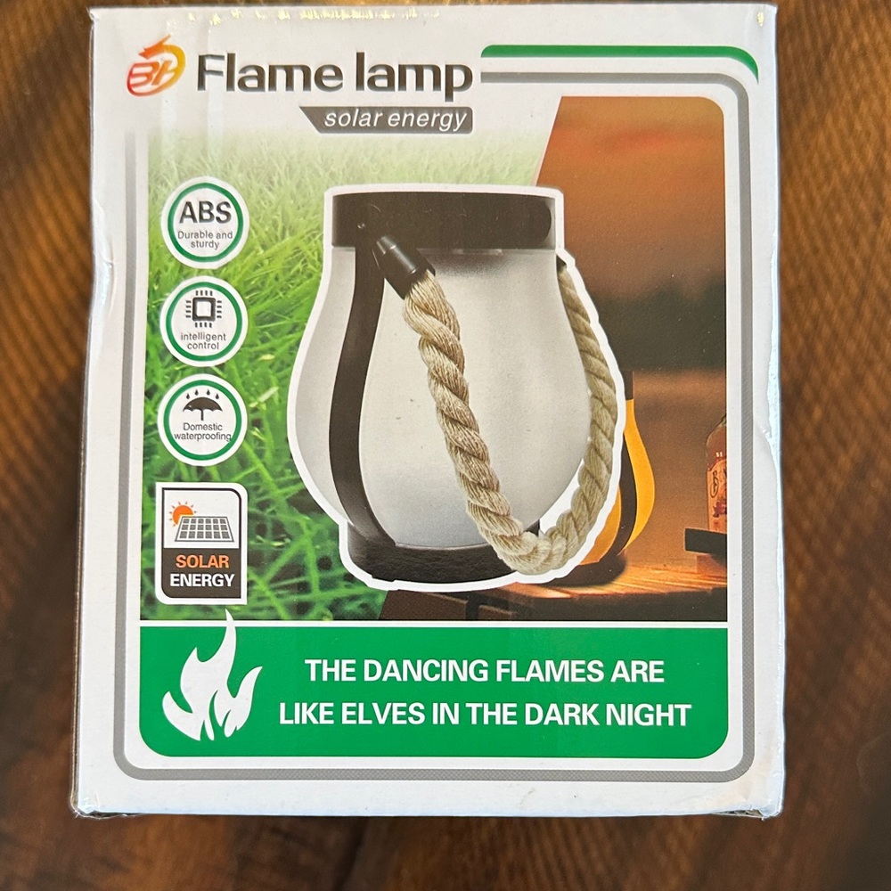 Flame Lamp Solar Energy Lantern - Yellow Flame Design — Set of 4 - Picture 2 of 7